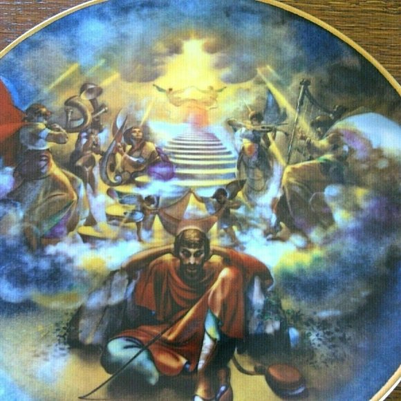 Display Plate The Creation Jacob's Ladder Yiannis Koutsis Bible Royal Cornwall - Picture 8 of 16